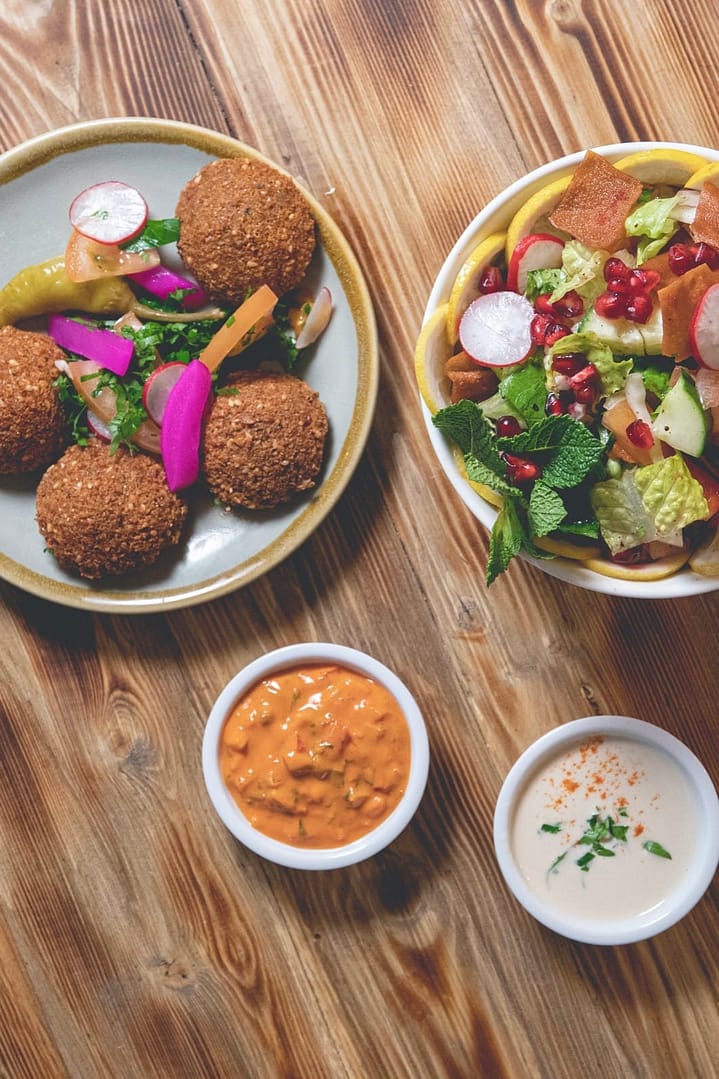 Cedrus Lebanese Cuisine Falafel and Fattoush
